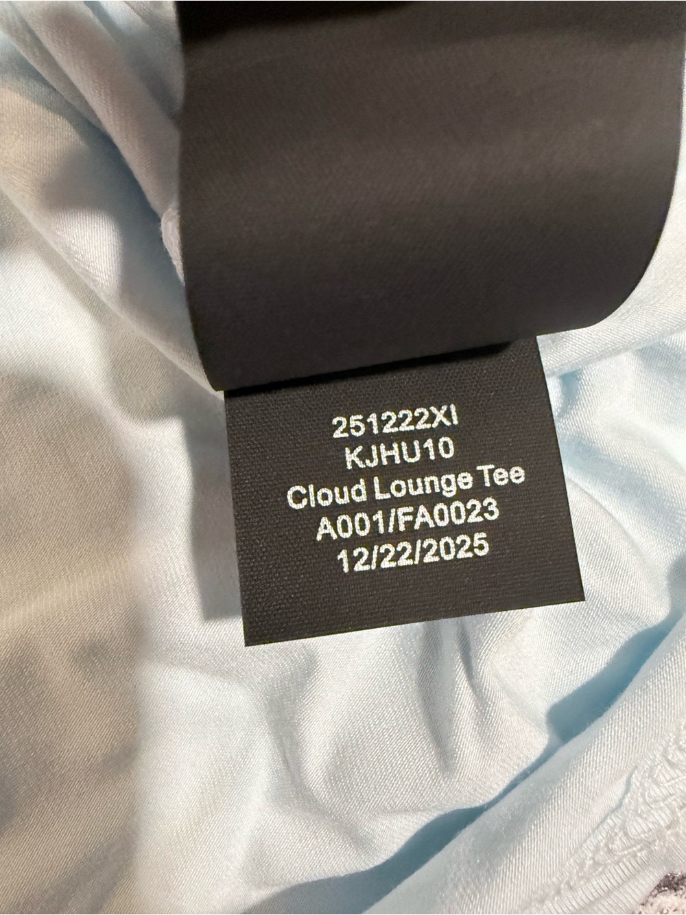 Comfrt Cloud Lounge Tee L Unisex Powder Blue NWT Oversized W/TTS M Soft Stretch - Picture 5 of 11